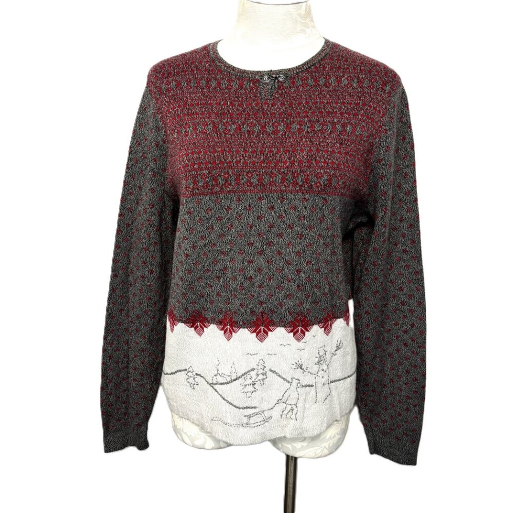 Vintage Woolrich  Cotton Winter Pullover Sweater Large